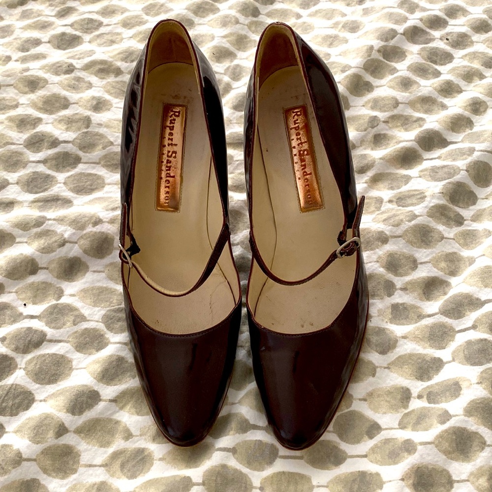 Rupert Sanderson Burgundy heels size 6.5